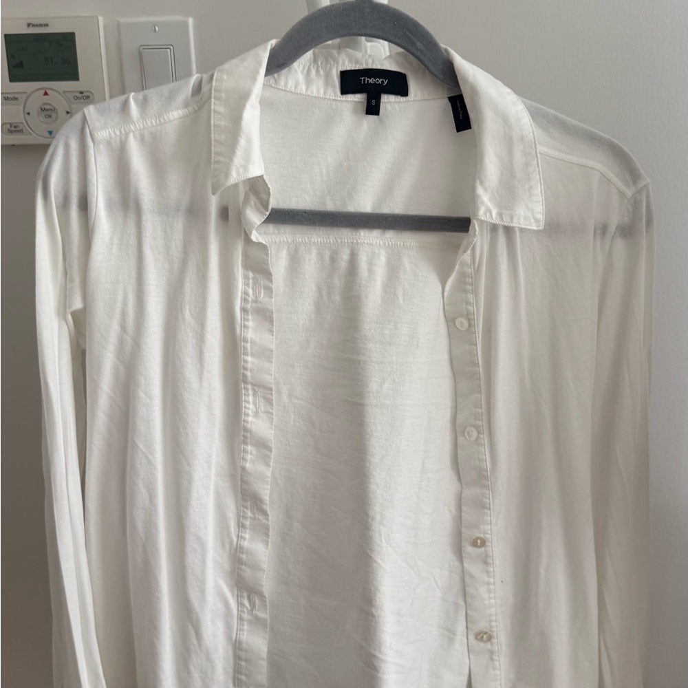 Theory Men's Classic White Button-Down Shirt